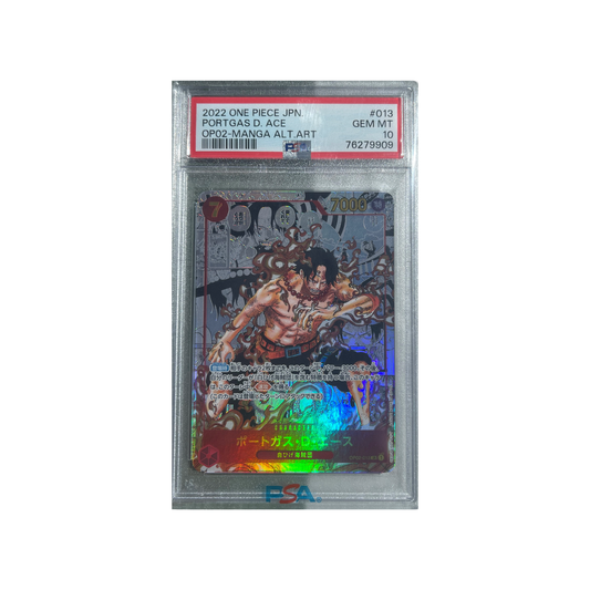 PSA 10 Portgas.D.Ace OP02-013 Manga (JP)