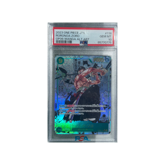 PSA 10 Roronoa Zoro OP06-118 Manga (JP)