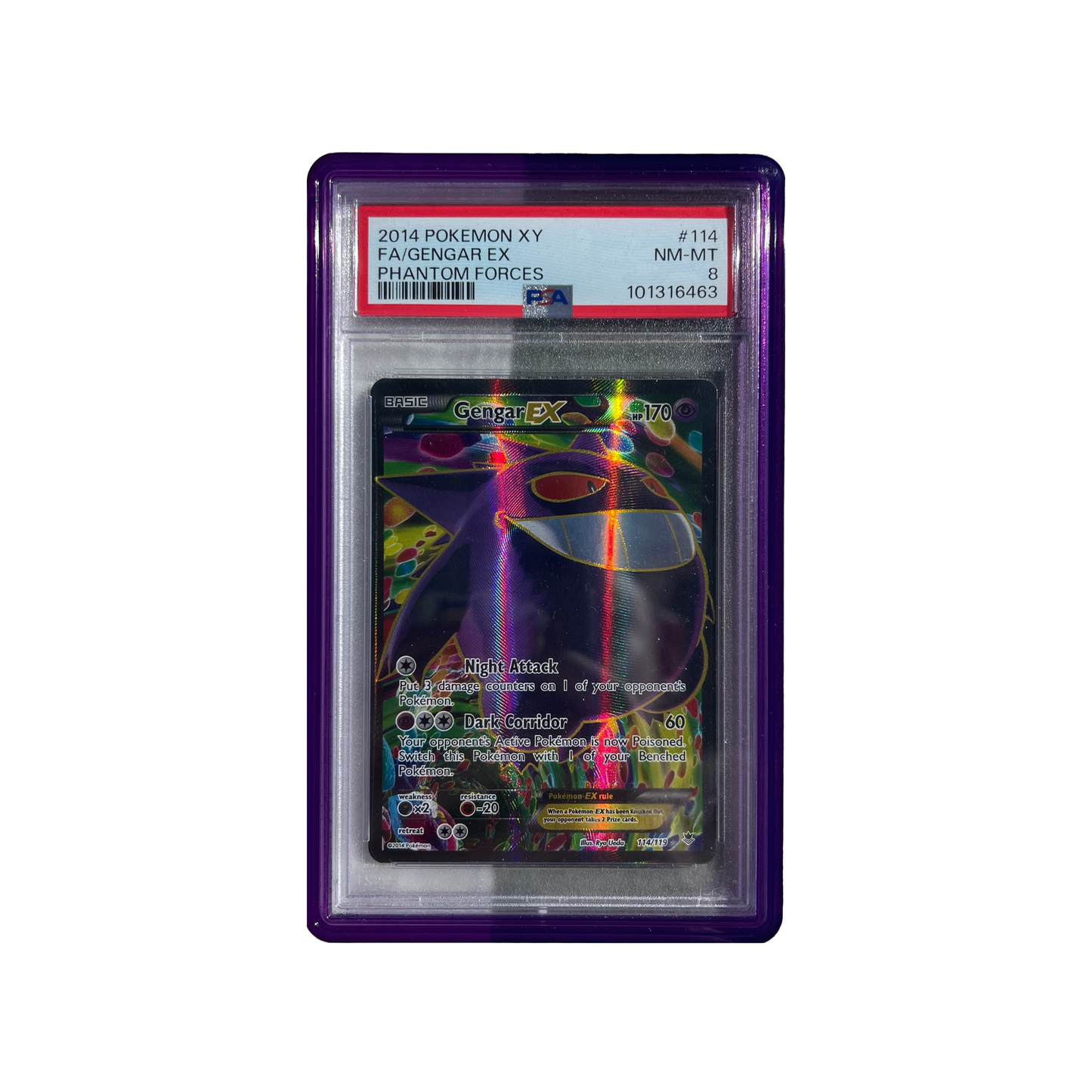 PSA 8 Gengar 114/119 Phantom Forces